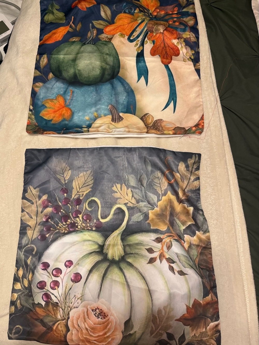 Autumn Pumpkin Decorative Pillow Covers - Multi